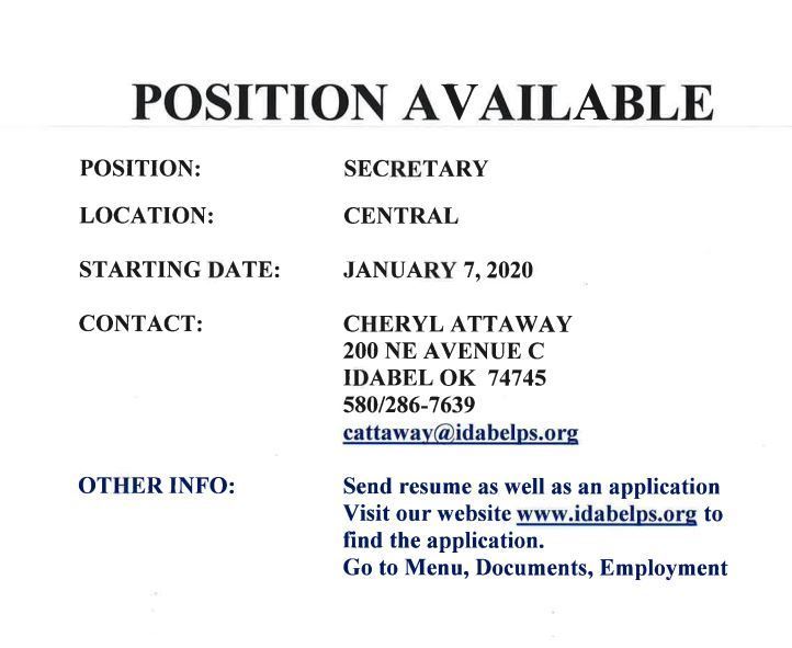 Central Secretary Position 