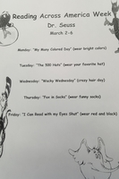 Read Across America Dress Up Days 2020